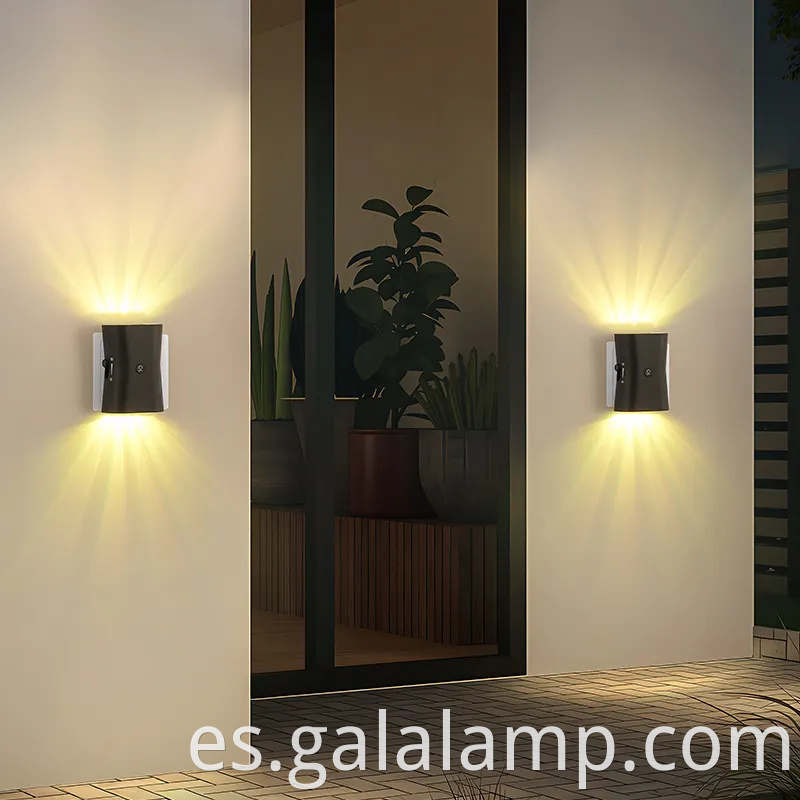 Lámpara de pared de doble cabeza de LED inteligente con función de modo de suspensión